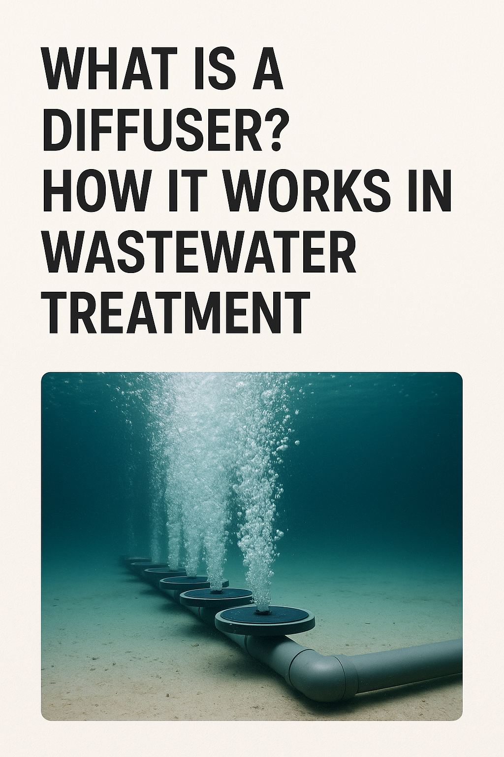Fine bubble diffusers aerating a wastewater treatment tank